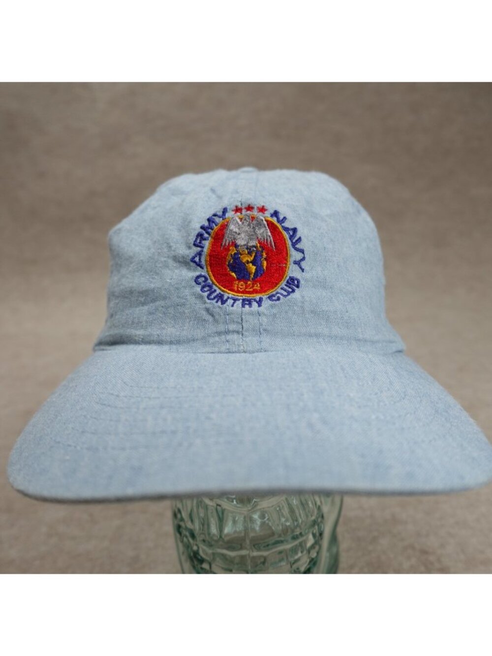 Army Navy Country Club Hat Blue Chambray Vintage Strapback